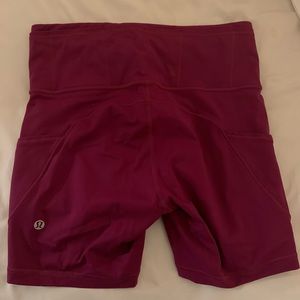 Lululemon Fast and free biker shorts